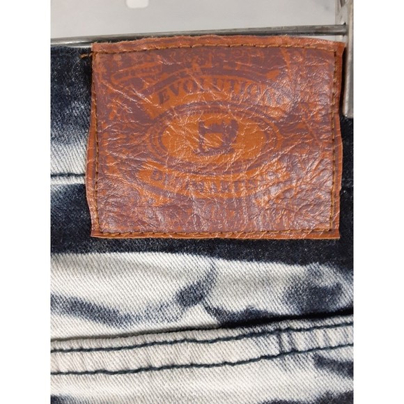 EVOLUTION Jeans Mens 38x30  Straight Leg Strechy Stonewashed Y2K Punk Skater - Picture 7 of 9